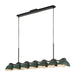 Kuzco Lighting - LP57642-BK/PGN - Seven Light Linear Pendant - Atlas - Black/Pine Green