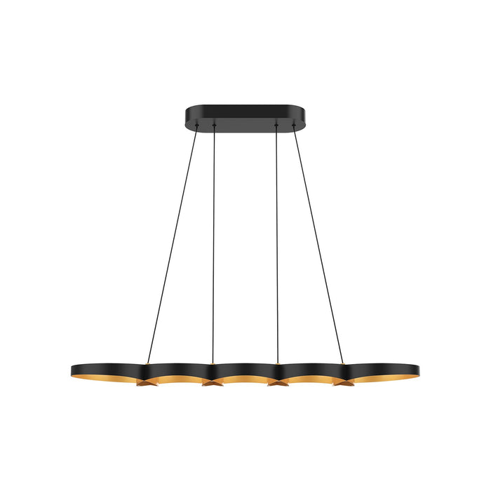 Kuzco Lighting - LP90838-BK/GD-UNV - LED Linear Pendant - Maestro - Black/Gold