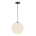 Kuzco Lighting - PD34212-BK/OP - One Light Pendant - Marco - Black/Opal Glass