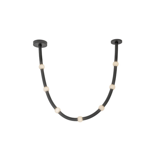 Corda LED Pendant Black/Opal Glass