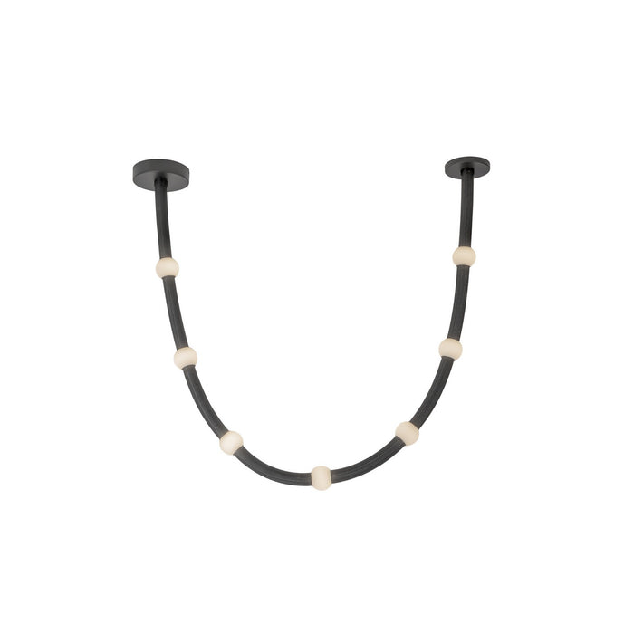 Kuzco Lighting - PD39307-BK/OP-UNV - LED Pendant - Corda - Black/Opal Glass