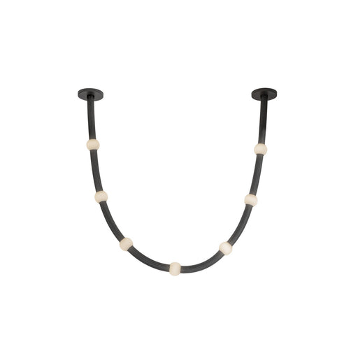 Corda LED Pendant Black/Opal Glass