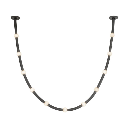 Corda LED Pendant Black/Opal Glass