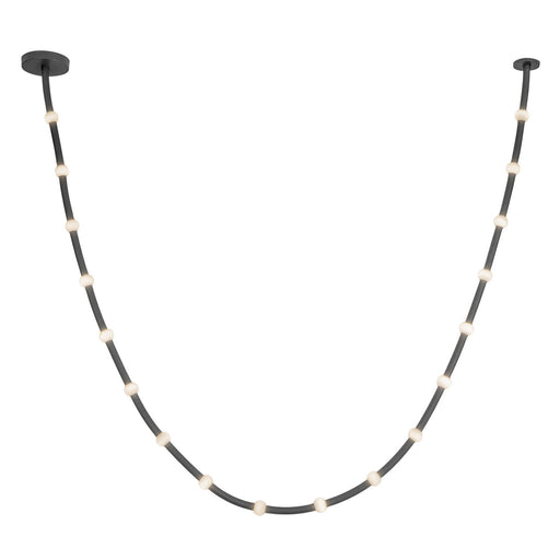 Corda LED Pendant Black/Opal Glass