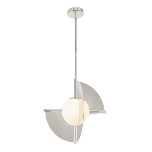 Scorpio LED Pendant Polished Nickel/Opal Glass