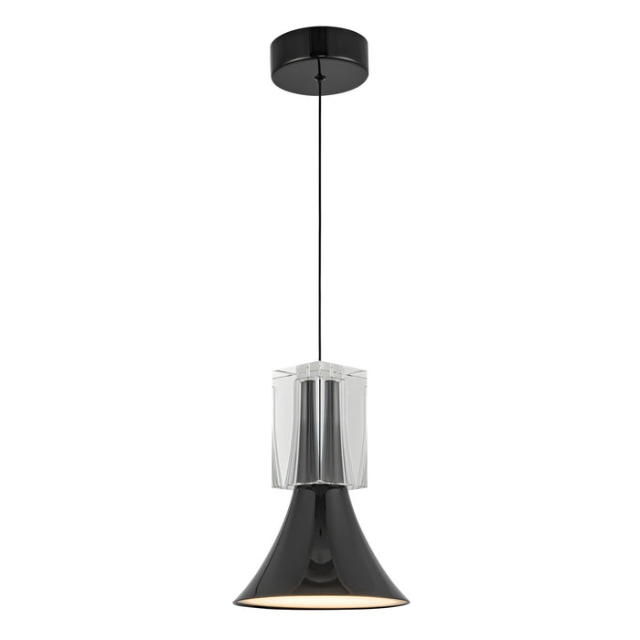 Kuzco Lighting - PD94108-GBK/CC-UNV - LED Pendant - Floe - Glossy Black/Clear Crystal