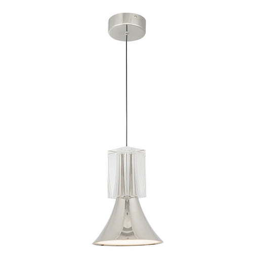 Floe LED Pendant Polished Nickel/Clear Crystal