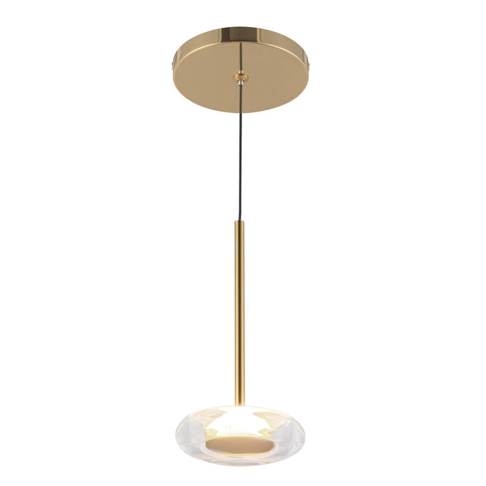 Kuzco Lighting - PD97204-MRB/CL - LED Pendant - Stephord - Metallic Brass/Clear Glass