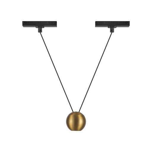 Faria Double LED Pendant Brushed Gold