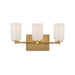 Kuzco Lighting - VL57718-BG/GO - Three Light Vanity - Nola - Brushed Gold/Glossy Opal Glass