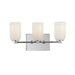 Kuzco Lighting - VL57718-CH/GO - Three Light Vanity - Nola - Chrome/Glossy Opal Glass