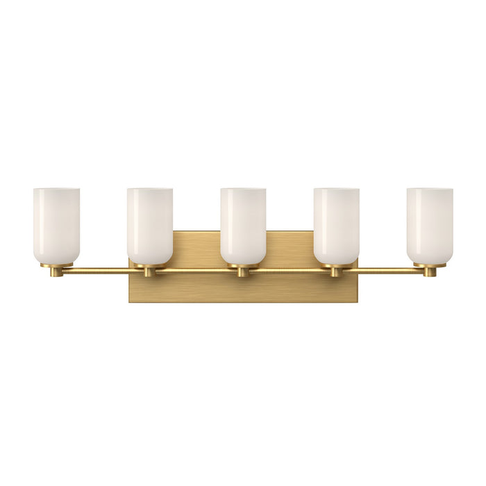 Kuzco Lighting - VL57732-BG/GO - Five Light Vanity - Nola - Brushed Gold/Glossy Opal Glass
