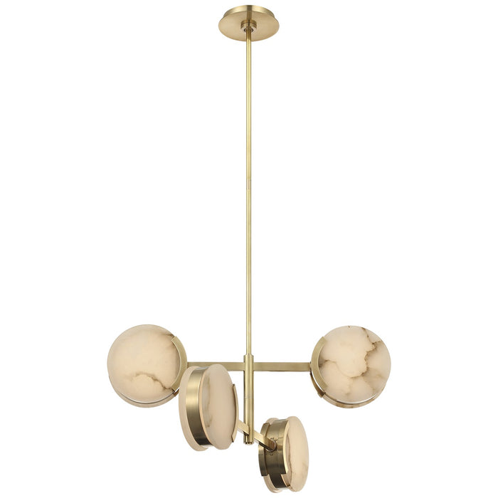 Visual Comfort Signature - KW 5606AB-ALB - LED Semi-Flush Mount - Melange - Antique-Burnished Brass