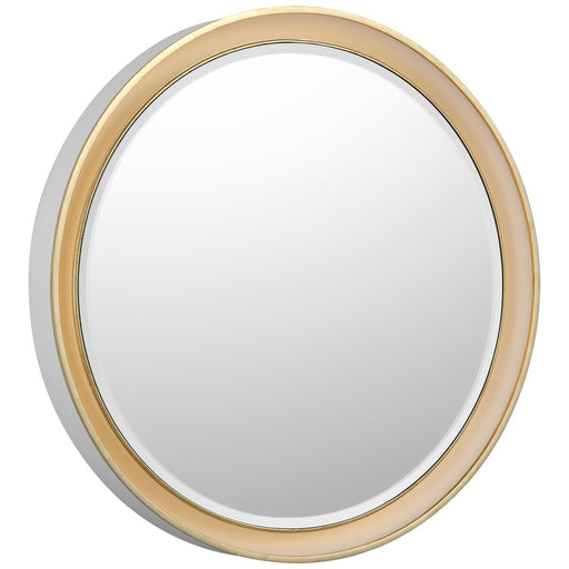 Tricia LED Mirror Matte White and Gild