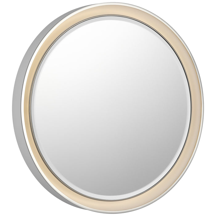 Visual Comfort Signature - TOB 2960WHT/PN - LED Mirror - Tricia - Matte White and Polished Nickel