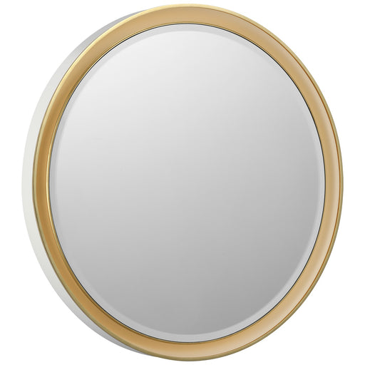 Tricia LED Mirror Matte White and Gild