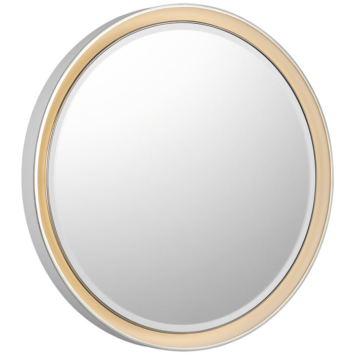 Visual Comfort Signature - TOB 2961WHT/PN - LED Mirror - Tricia - Matte White and Polished Nickel