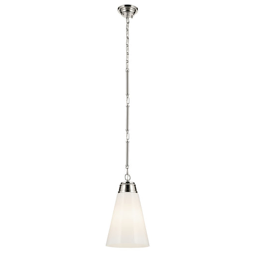 Marsailli One Light Pendant Polished Nickel