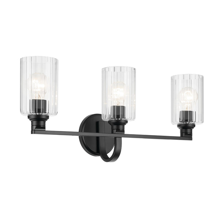 Kichler - 55226BKFLU - Three Light Bath - Gioe - Black