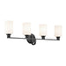 Kichler - 55227BK - Four Light Bath - Gioe - Black
