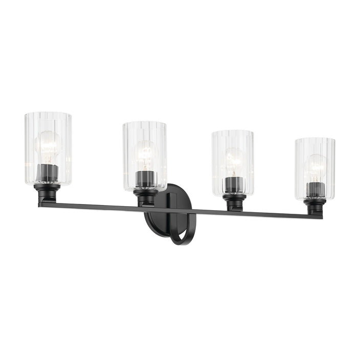 Kichler - 55227BKFLU - Four Light Bath - Gioe - Black