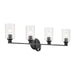 Kichler - 55227BKFLU - Four Light Bath - Gioe - Black