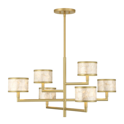Mariquita Six Light Chandelier Spun Gold