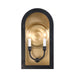 Savoy House - 5-411-331 - Two Light Outdoor Wall Lantern - Grotto - Matte Black with Vintage Gold