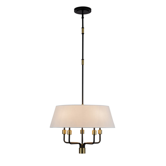 Artcraft - AC12035BB - Five Light Pendant - Providence - Black, Brushed Brass