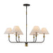 Artcraft - AC12036BB - Six Light Chandelier - Providence - Black, Brushed Brass