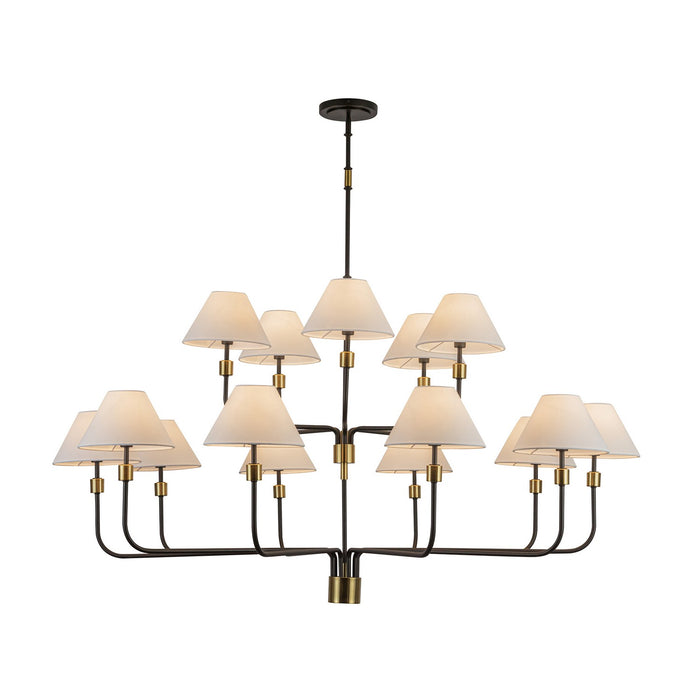 Artcraft - AC12039BB - 15 Light Chandelier - Providence - Black, Brushed Brass