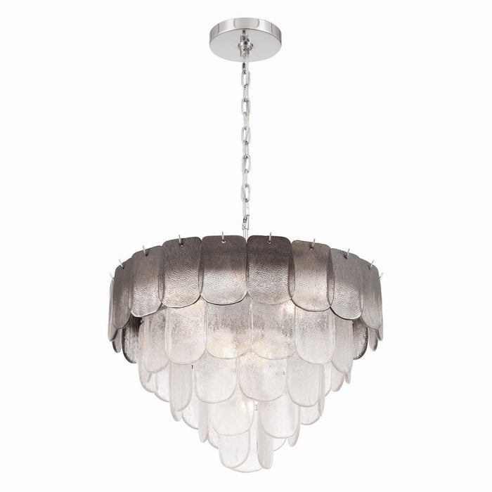 Artcraft - AC12052CS - 12 Light Chandelier - Bianca - Polished Nickel, Crystalline Smoke