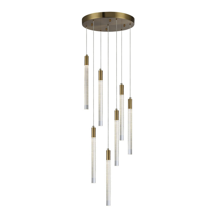 Artcraft - AC12147BR - LED Chandelier - Celine - Brass