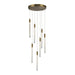 Artcraft - AC12147BR - LED Chandelier - Celine - Brass