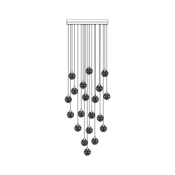 Artcraft - AC12155BB - LED Chandelier - Snowflake - Satin Brass