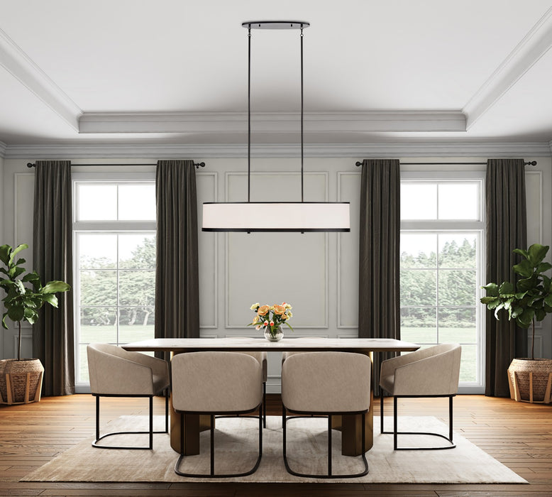 Artcraft - AC12164BK - Eight Light Island Pendant - High Street - Black
