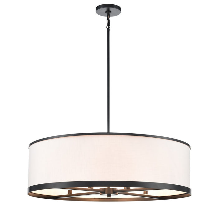 Artcraft - AC12165BK - Eight Light Island Pendant - High Street - Black