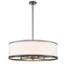 Artcraft - AC12165BK - Eight Light Island Pendant - High Street - Black