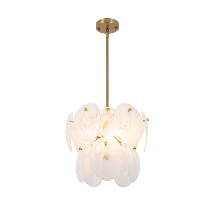 Artcraft - AC12210BR - Four Light Pendant - Lily - Brushed Brass