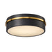 Artcraft - AC6990BB - LED Flush Mount - Dax - Black, Brass