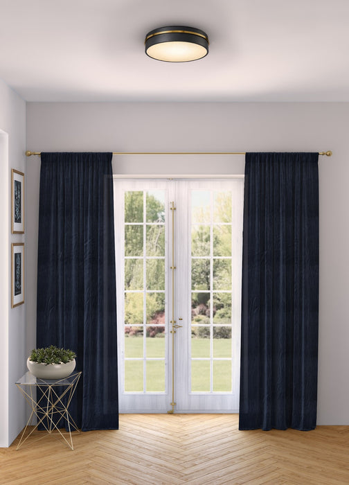 Artcraft - AC6991BB - LED Flush Mount - Dax - Black, Brass