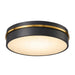 Artcraft - AC6991BB - LED Flush Mount - Dax - Black, Brass