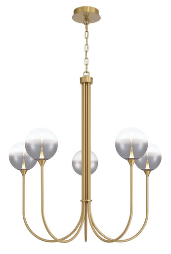 Five Light Chandelier Gold