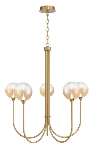 Five Light Chandelier Gold