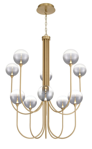 Ten Light Chandelier Gold