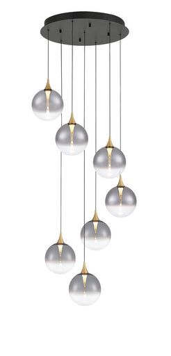 Seven Light Chandelier Gold