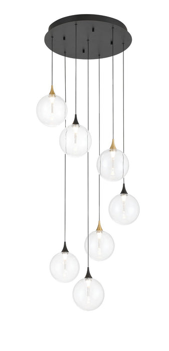 Eurofase - 48930-017 - Seven Light Chandelier - Gold-Black