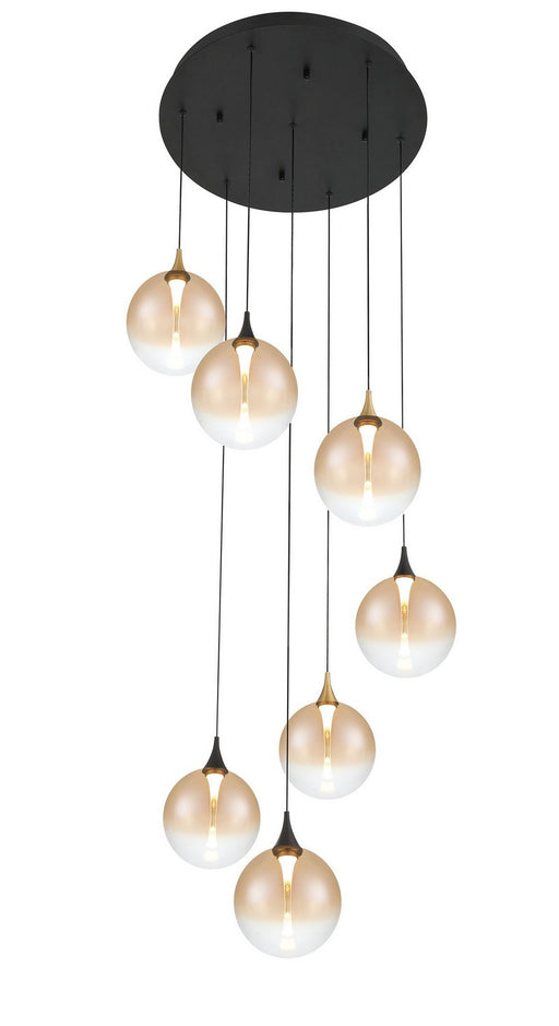 Eurofase - 48930-031 - Seven Light Chandelier - Gold-Black