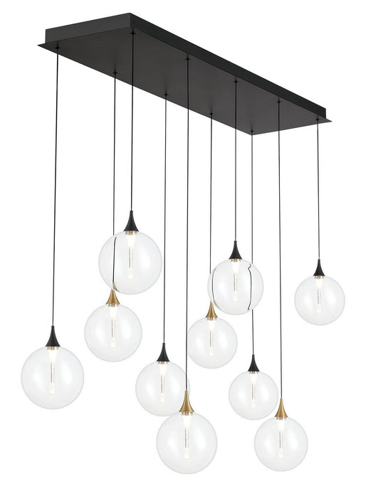 Eurofase - 48934-015 - Ten Light Chandelier - Gold-Black