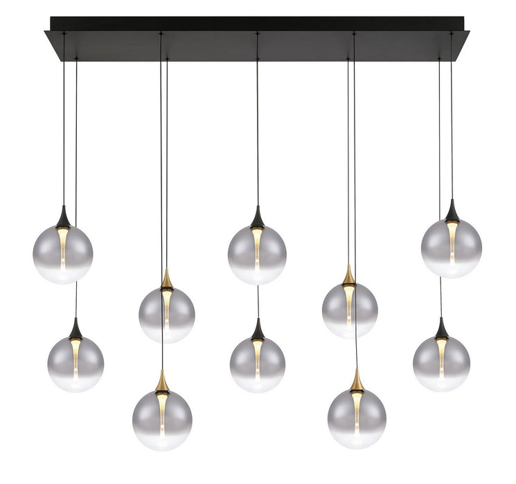Eurofase - 48934-022 - Ten Light Chandelier - Gold-Black